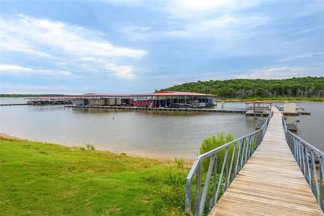 a view of a lake with a city from a terrace