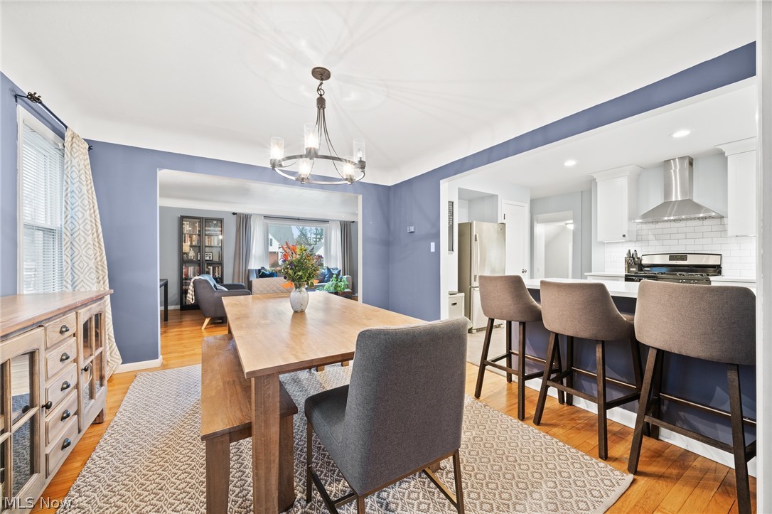 4536 Mackall Road South Euclid, OH 44121 - Photo 13 of 23 The built-in island can serve as extra seating for family meals or be used for buffets and bar service, easily accessible from the living room and dining area.