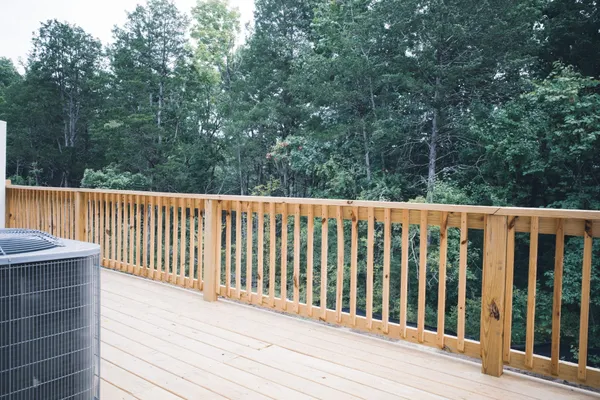 a view of a wooden fence