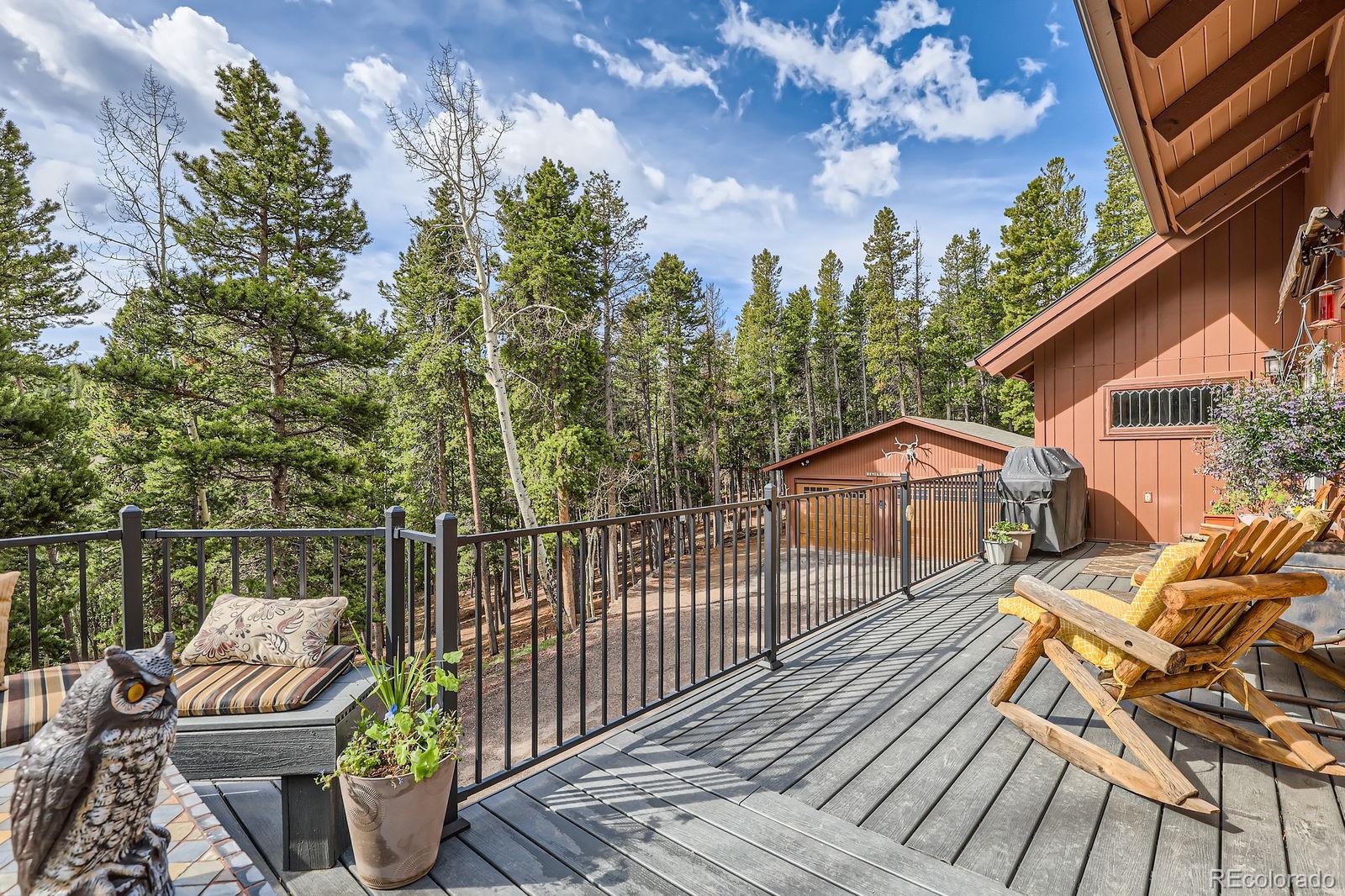 266 Lodgepole Drive Evergreen, CO 80439 - Photo 36 of 45 a view of a roof deck with couches