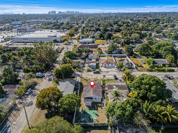 an aerial view of multiple house