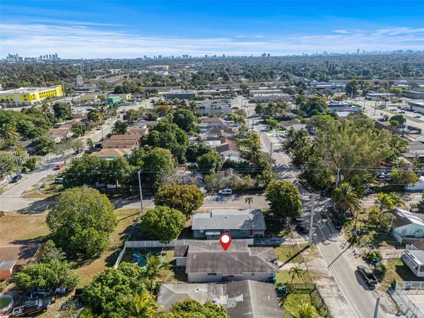 an aerial view of multiple house