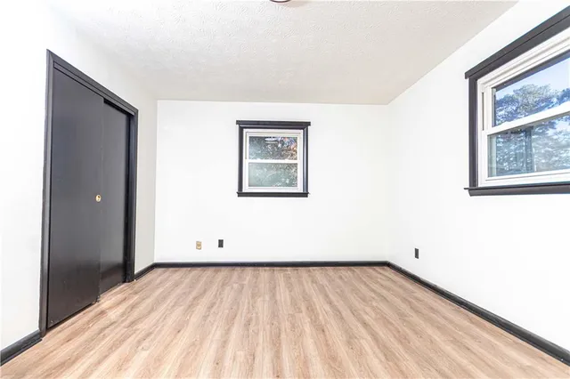 an empty room with a window