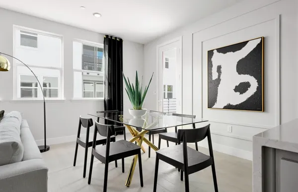 a view of a livingroom with furniture and window