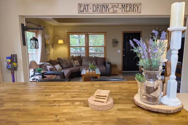 a view of a staircase