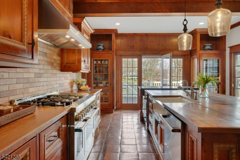 17 Briarcliff Road Mountain Lakes, NJ 07046 - Photo 18 of 50 a kitchen with stainless steel appliances granite countertop a sink and a stove