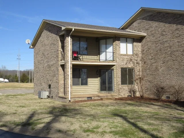a house with white door