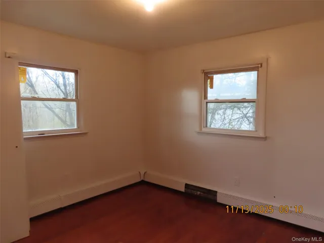 an empty room with a window
