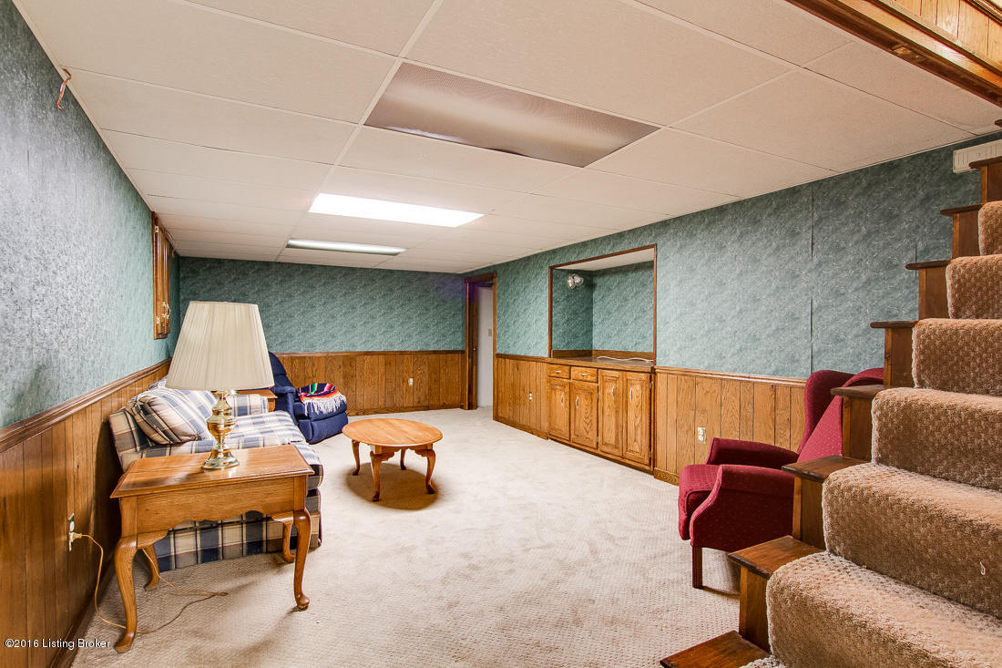 806 Moser Road Louisville, KY 40223 - Photo 26 of 34 finished basement offers 3 finished spaces...perfect for a 2nd family room, exercise room, craft room, etc!