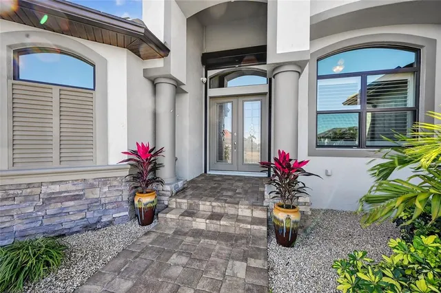 a front view of a house