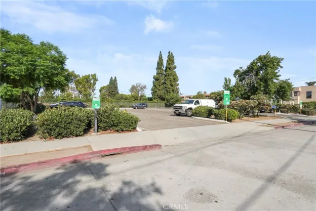 a view of a city street with a apartment