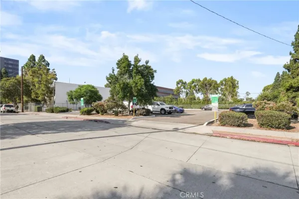 a view of a street with houses