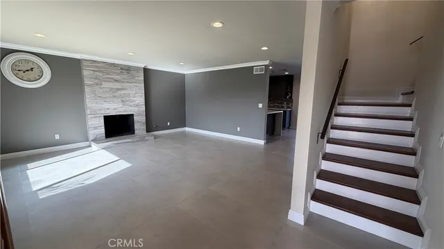 a view of a livingroom with a fireplace