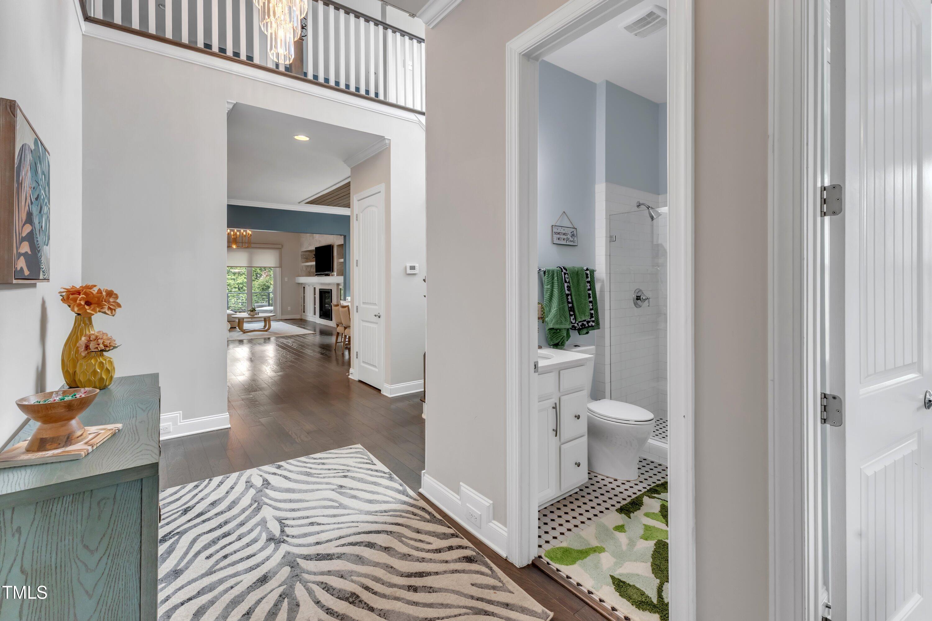 8121 Greys Landing Way Raleigh, NC 27615 - Photo 55 of 95 a bathroom with a sink and a mirror