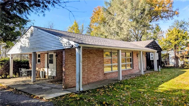front view of a house with a porch