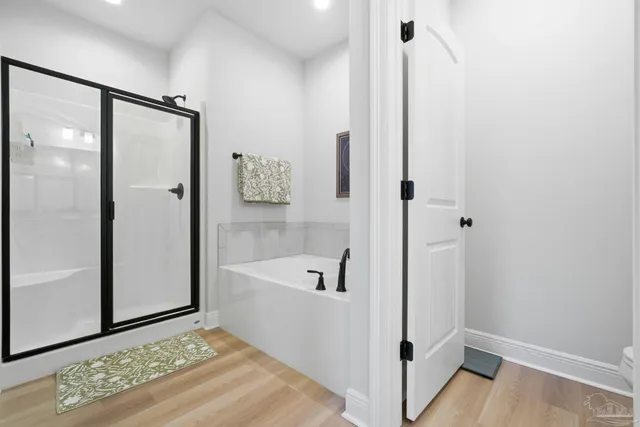 a kitchen with a stove and a microwave