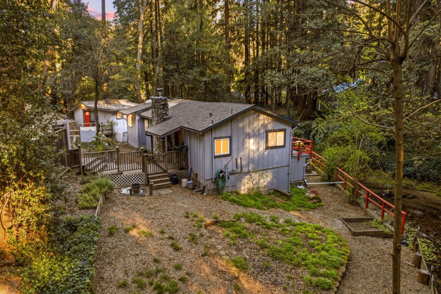 495 Primavera Road Boulder Creek, CA 95006 - Photo 33 of 36 a house view with a garden space
