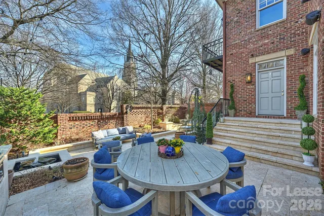 a outdoor space with sitting space