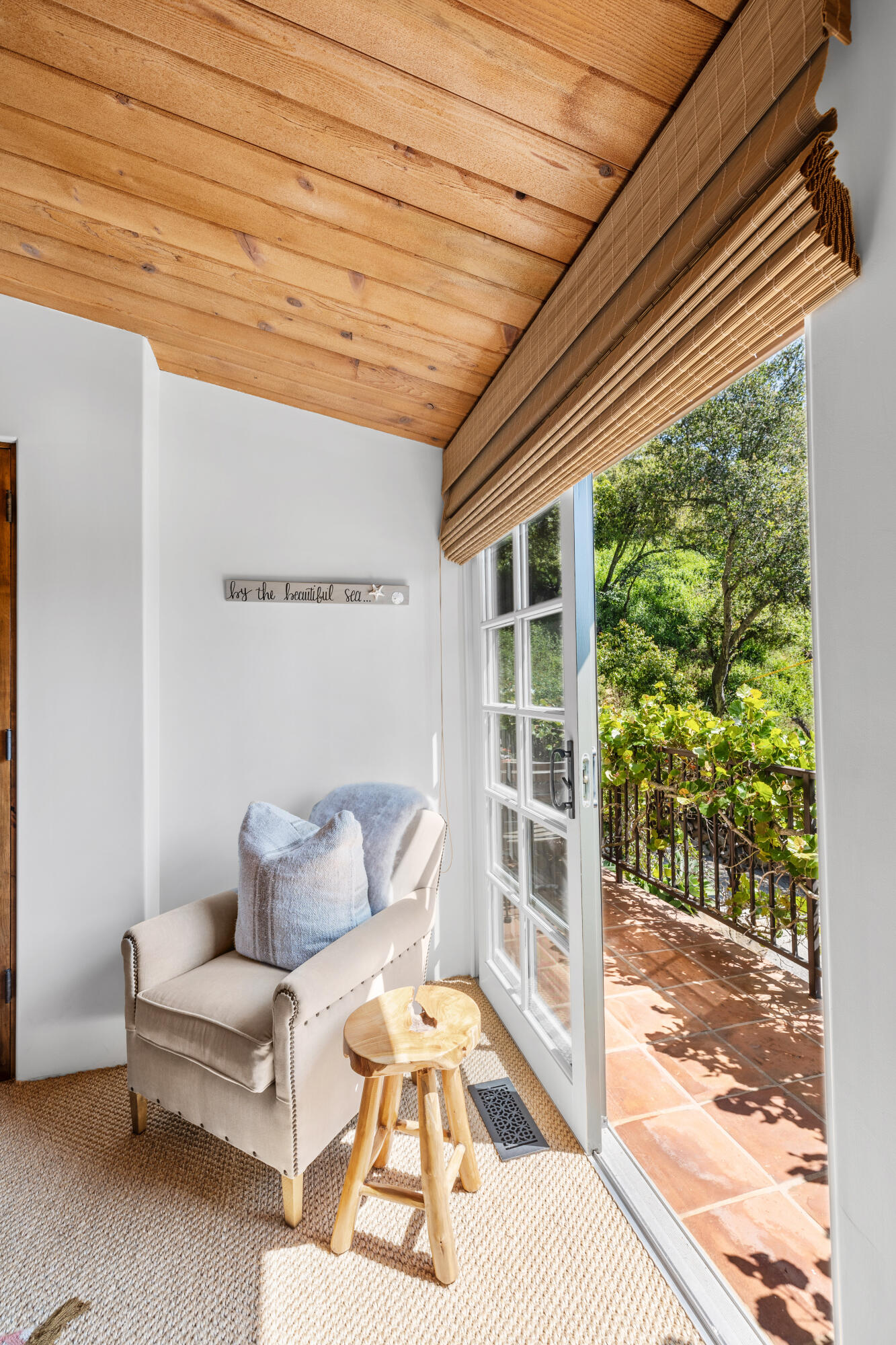 853 Jimeno Road Santa Barbara, CA 93103 - Photo 23 of 27 a balcony with furniture and a potted plant