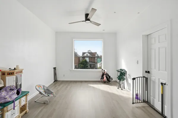 a view of livingroom with furniture and wooden floor