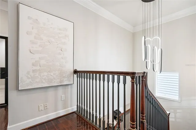 a view of a hallway with entryway