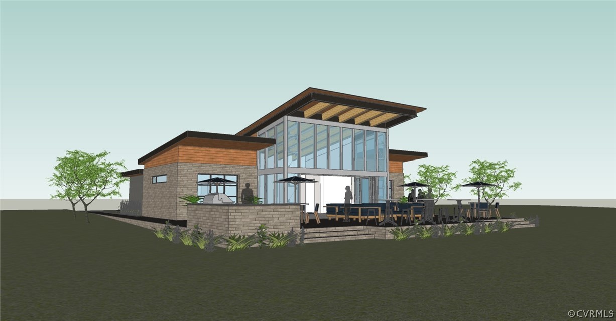 4208 Lind Lane Midlothian, VA 23112 - Photo 31 of 34 a front view of a house with a garden and lake view