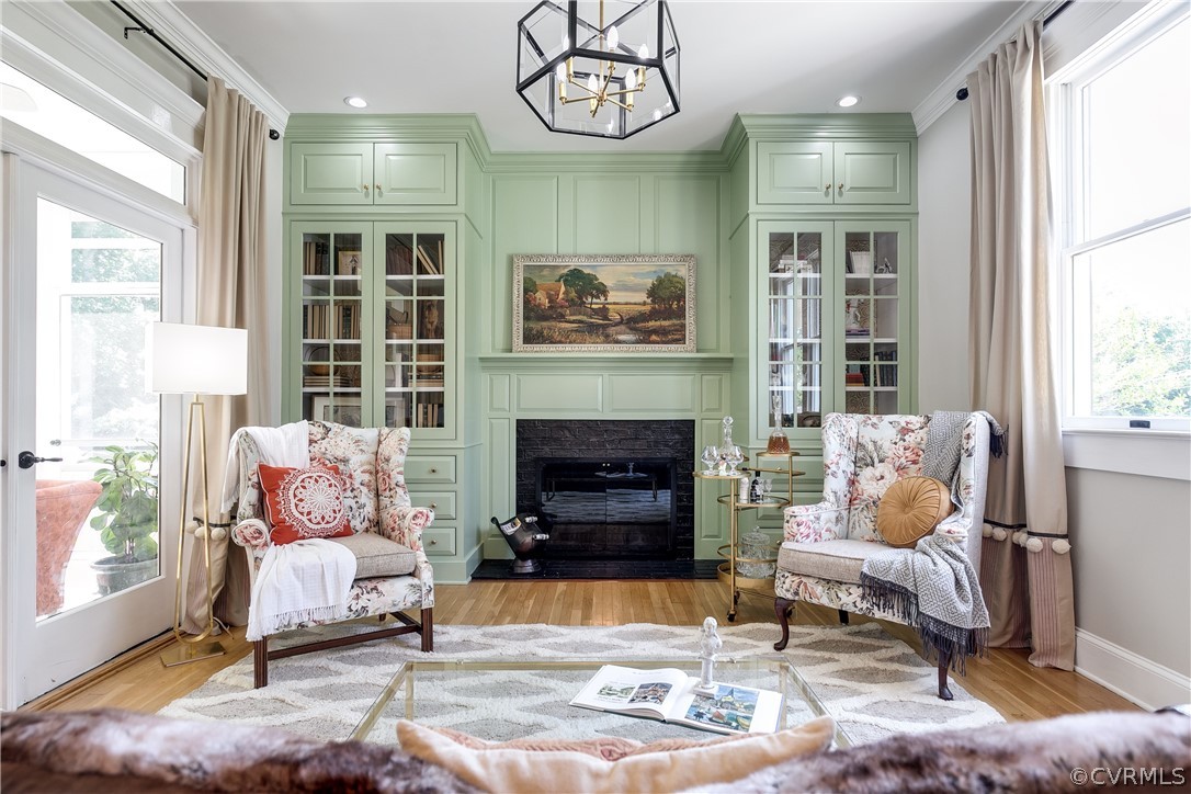 1720 Norwood Road Bruington, VA 23023 - Photo 7 of 50 a living room with furniture and a fireplace