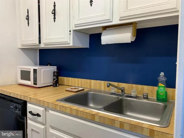 a view of a kitchen counter top space