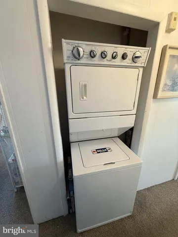 a close up view of washer and dryer