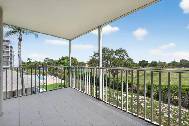 a view of balcony with ocean view