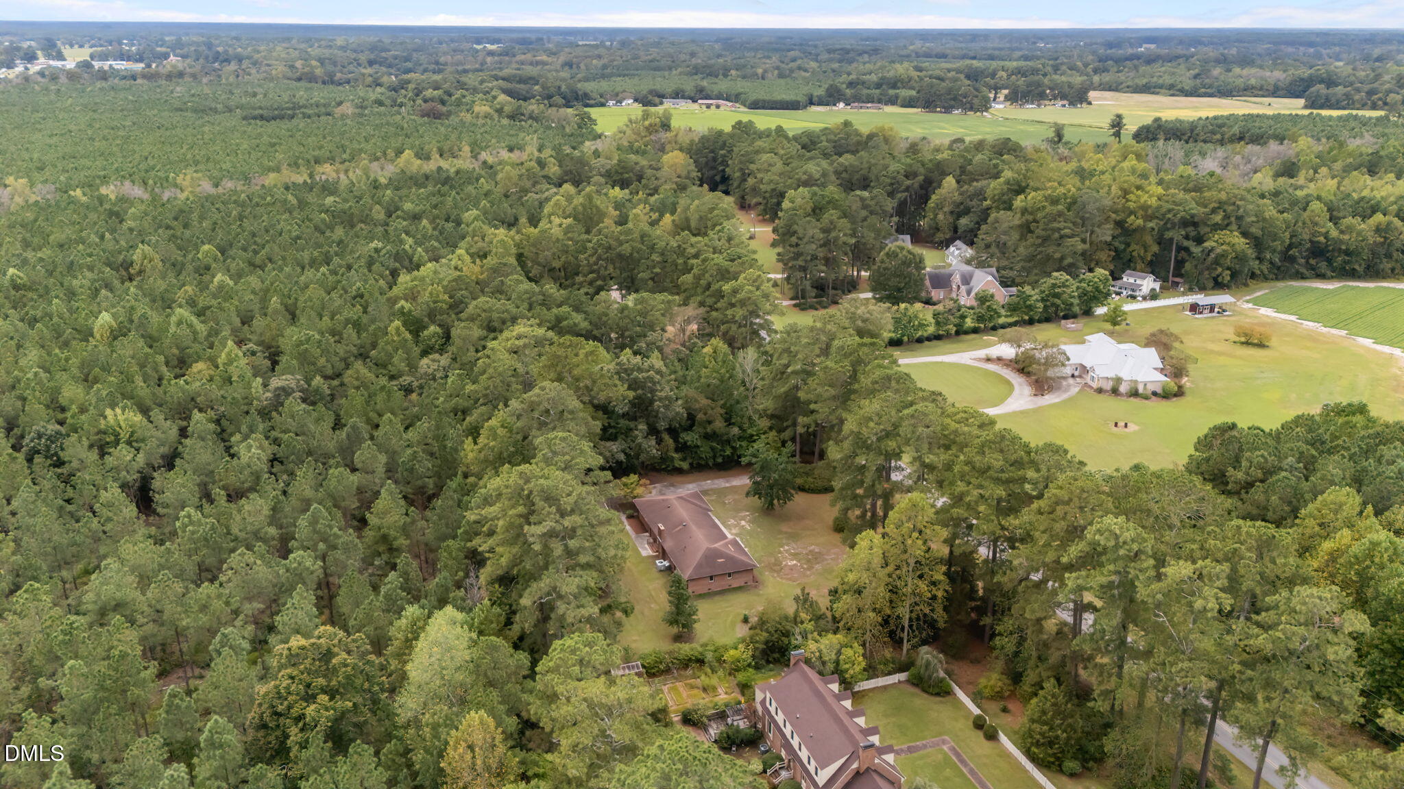 1341 Bear Trap Road Williamston, NC 27892 - Photo 42 of 42 an aerial view of residential houses with outdoor space and trees