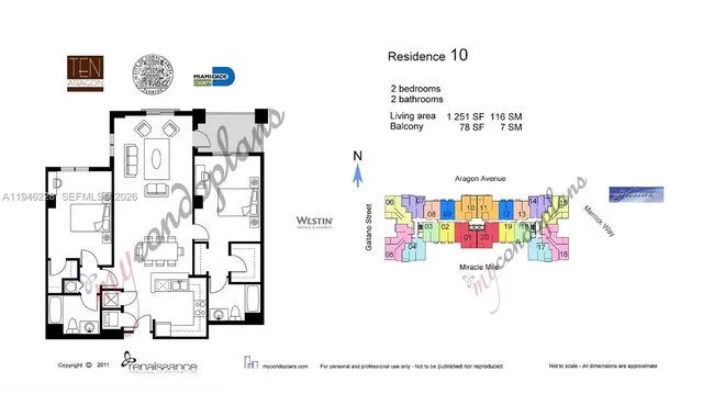 $4,200 | 10 Aragon Avenue, Unit 1110, Coral Gables, FL 33134