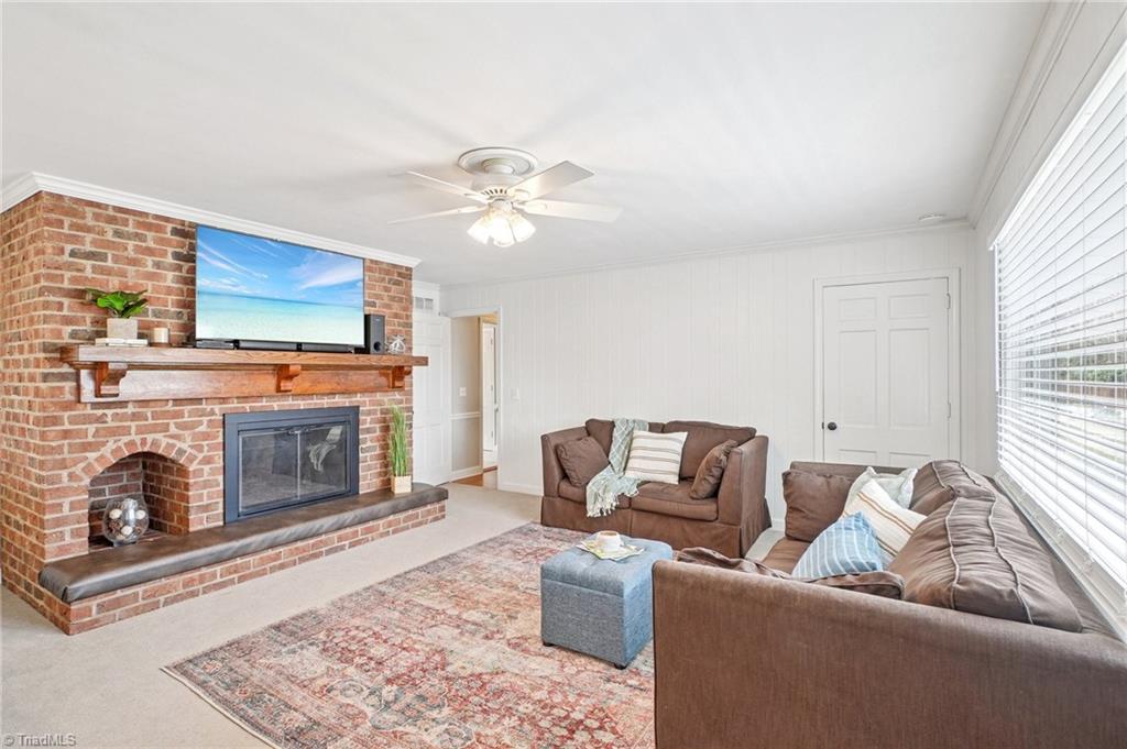 1412 Hobbs Road Greensboro, NC 27408 - Photo 18 of 47 Charming wood burning fireplace