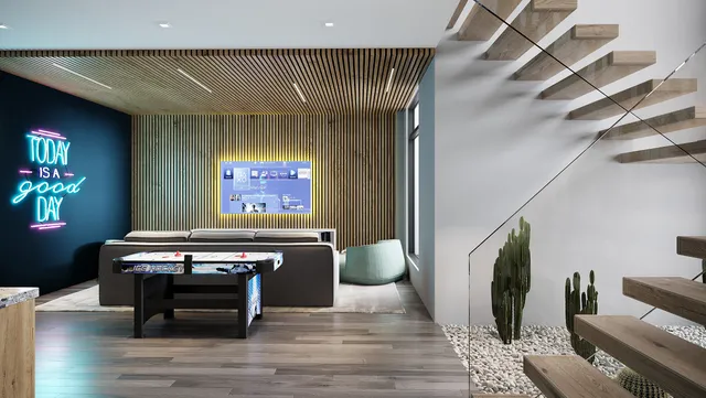 a view of a livingroom with furniture and a couch