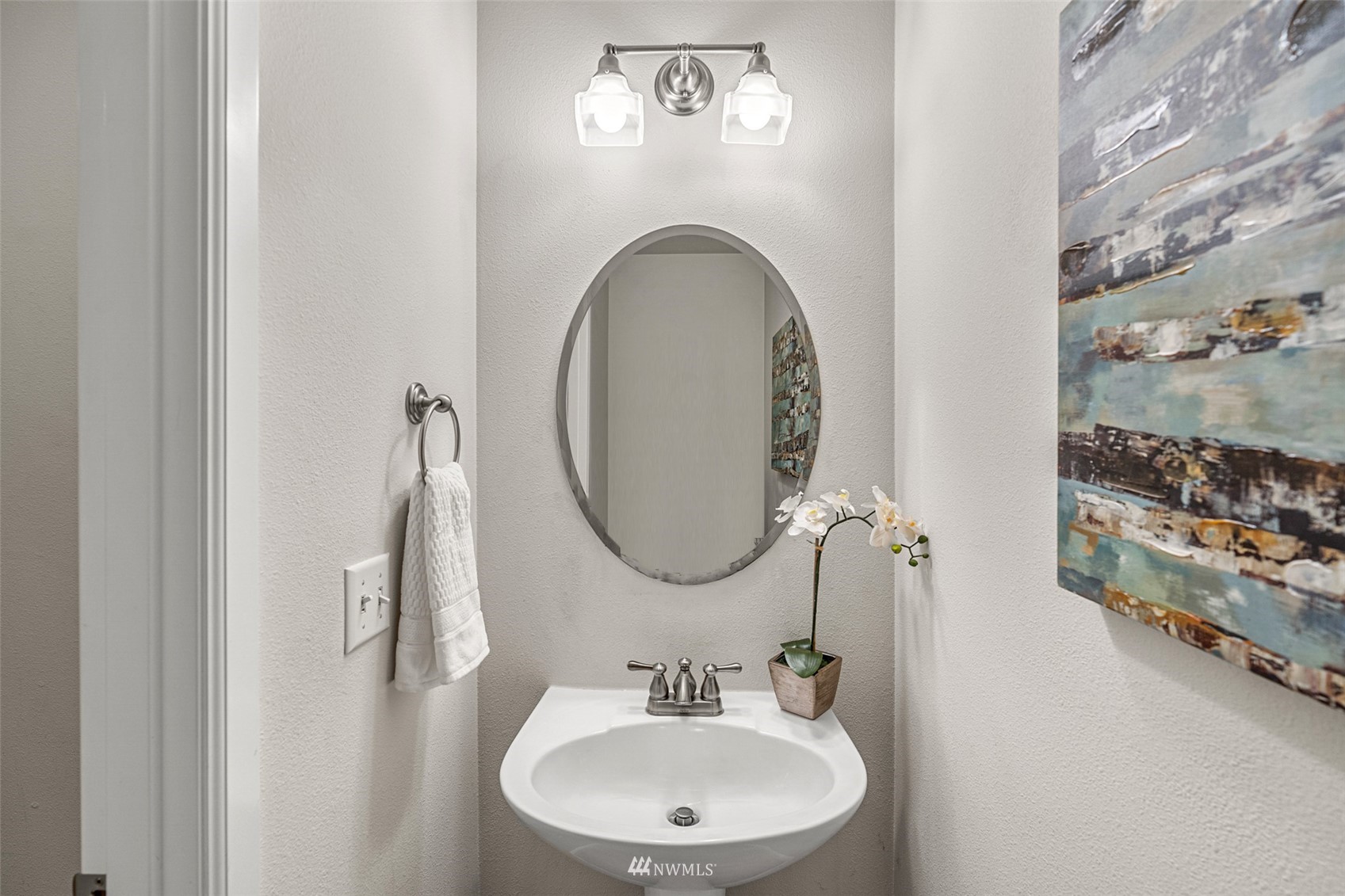 3509 160th Place Southeast Bothell, WA 98012 - Photo 23 of 31 a bathroom with a sink and a mirror