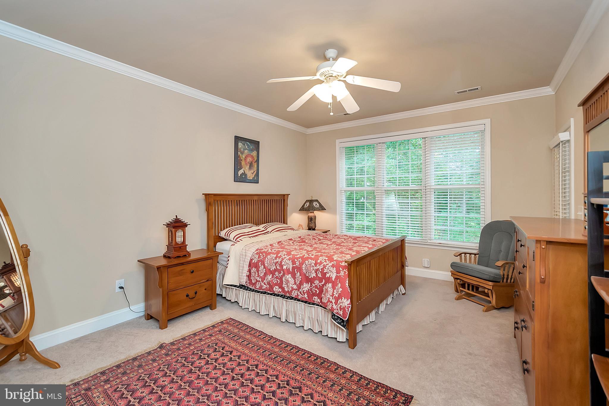 102 Birdie Road Locust Grove, VA 22508 - Photo 22 of 35 a bedroom with a bed and a chandelier
