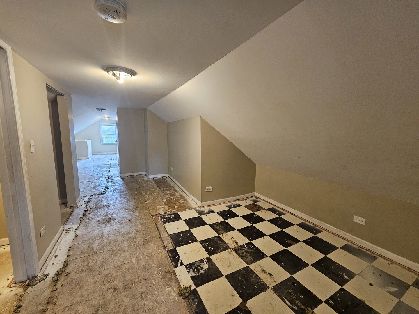 2715 North Monitor Avenue Chicago, IL 60639 - Photo 15 of 23 a bathroom with a black and white checkered floor