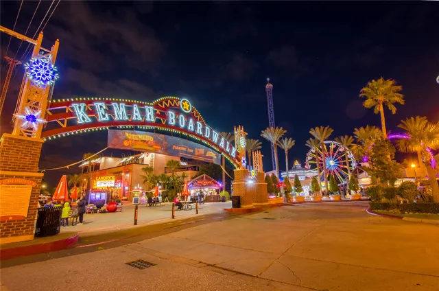 a group of people walking down a street