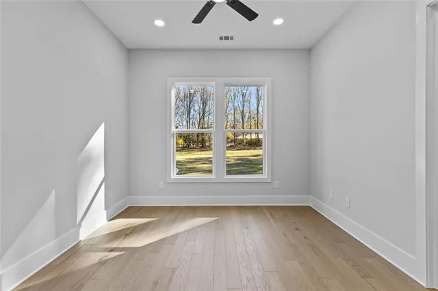 an empty room with a window
