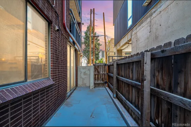 a view of a balcony with couches
