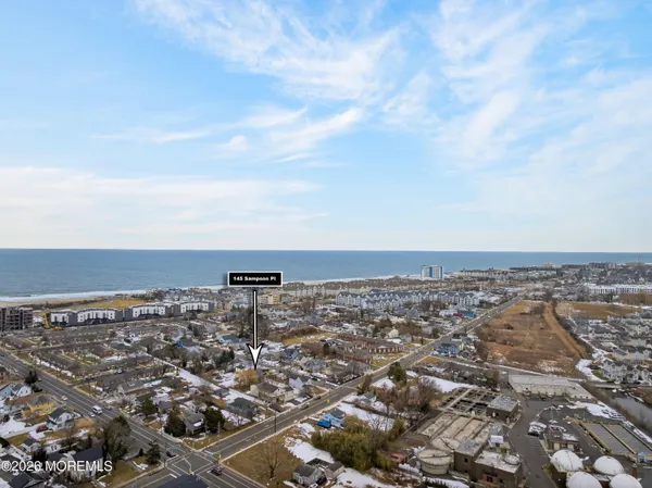 an aerial view of multiple house