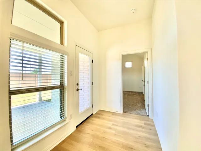 a view of a balcony with an outdoor space