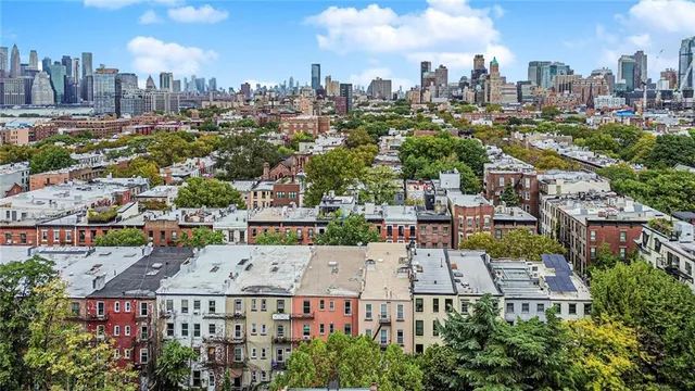 an aerial view of multiple house