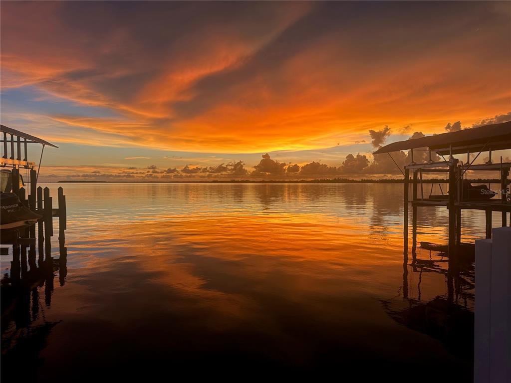 a view of an ocean from a building