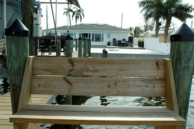 a terrace with a ocean view