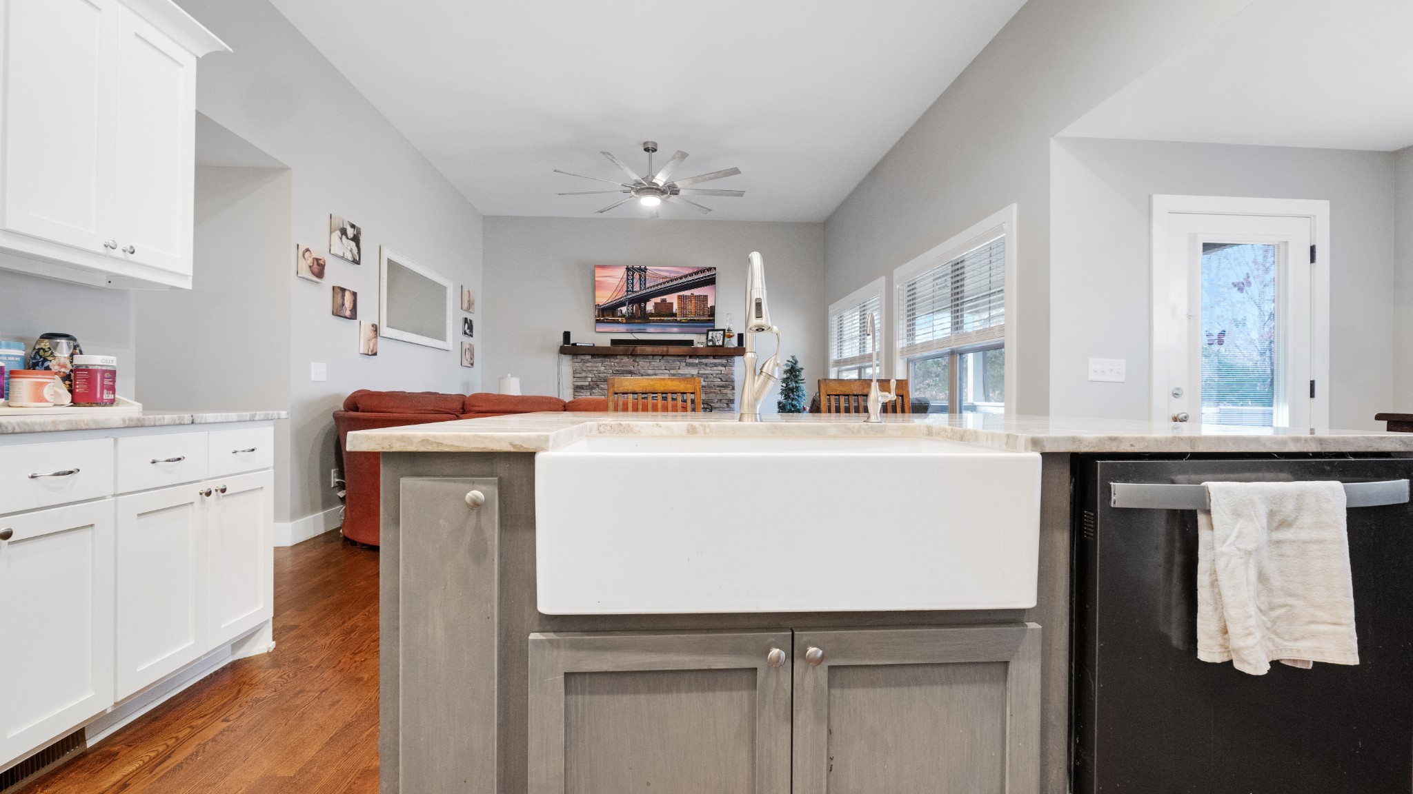 1743 Rapids Road Portland, TN 37148 - Photo 14 of 27 a room with kitchen island white cabinets and stainless steel appliances