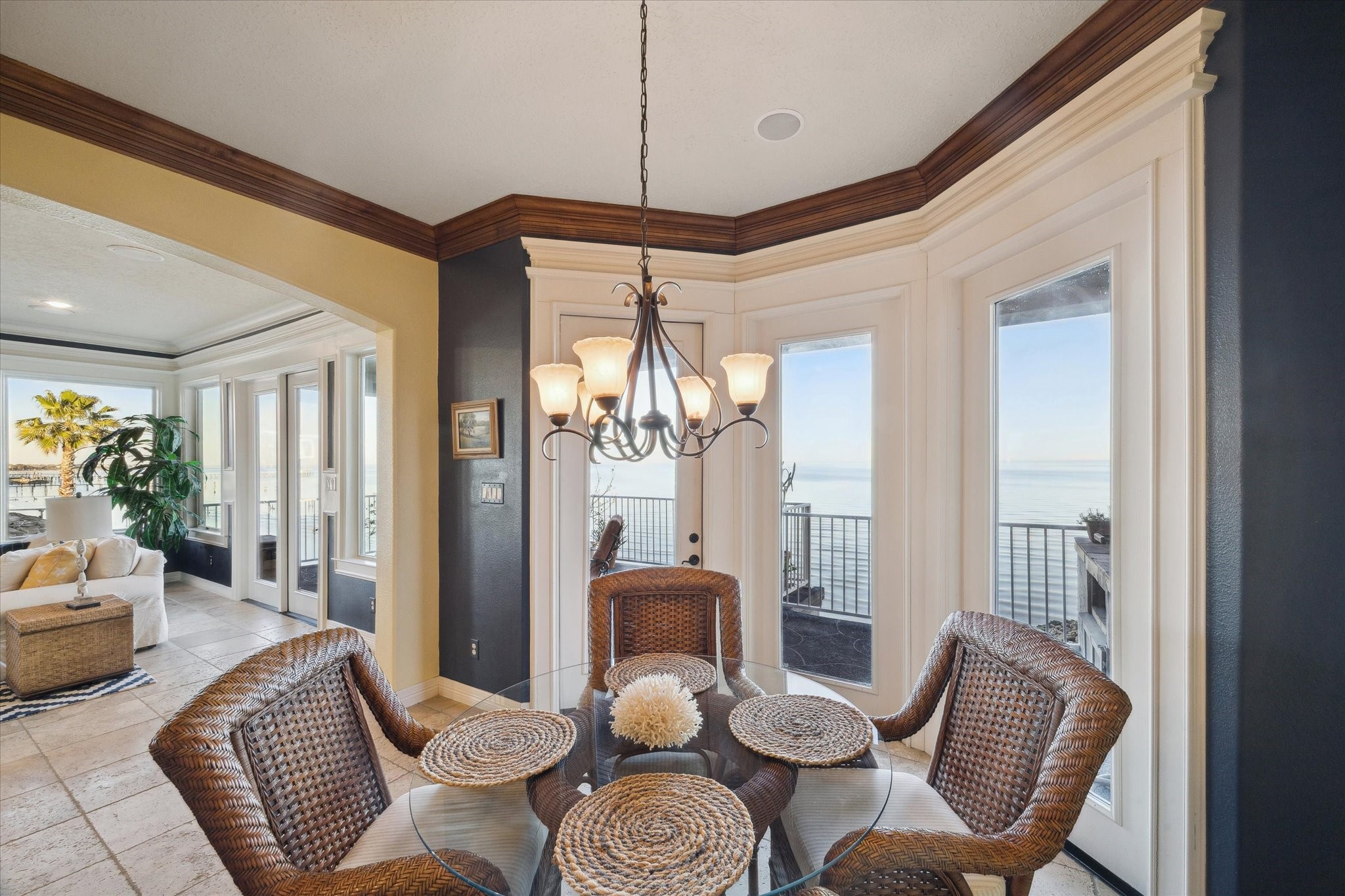 1406 Todville Road Seabrook, TX 77586 - Photo 22 of 49 THE BREAKFAST ROOM BAY WINDOW OVERLOOKING THE BAY.
