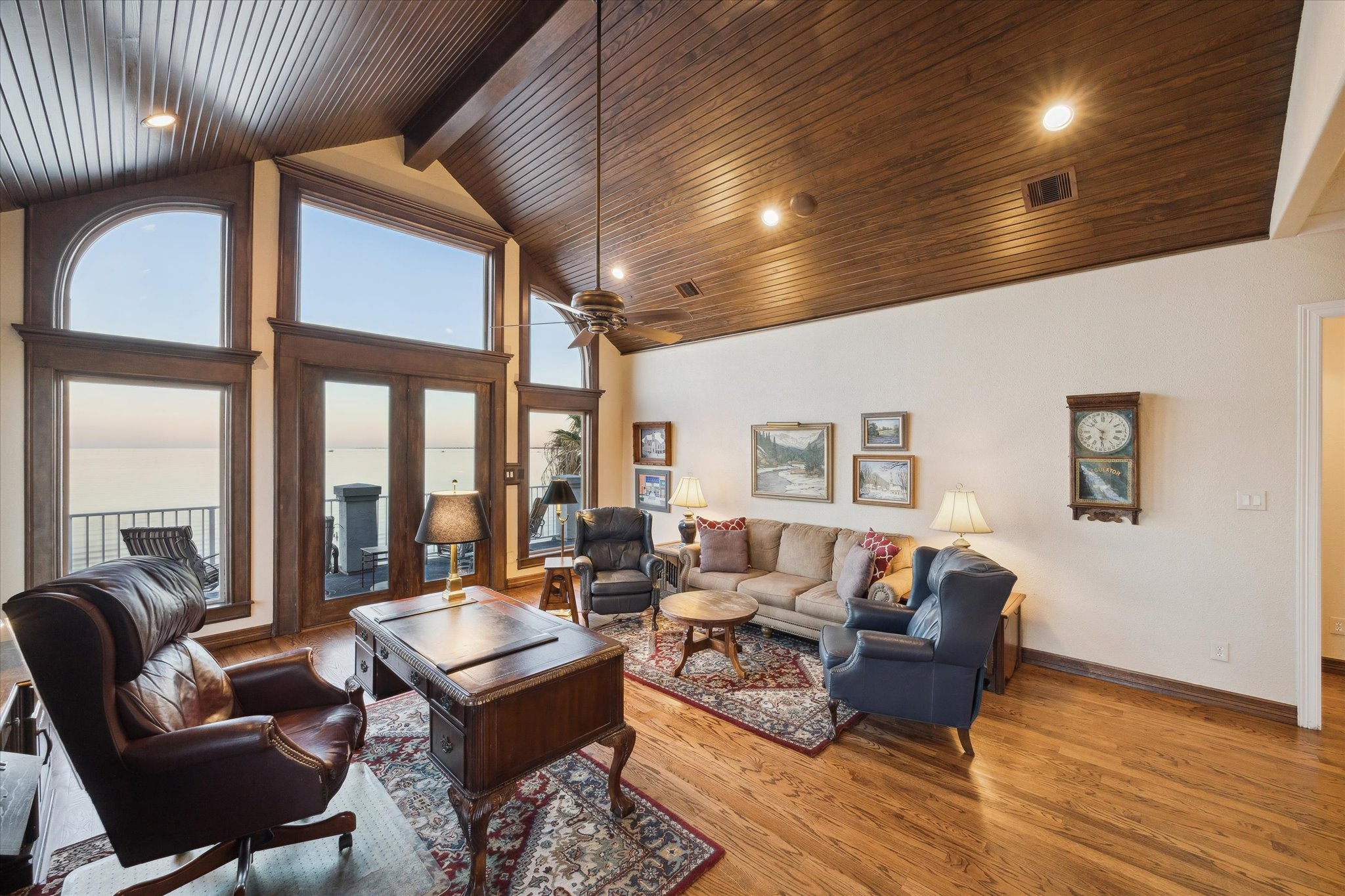 1406 Todville Road Seabrook, TX 77586 - Photo 30 of 49 THE 2ND LEVEL FEATURES A GAMEROOM THAT MAY BE THE MOST POPULAR ROOM IN THE HOUSE WITH IT'S GRAND, VAULTED BEAD BOARD LINED CEILING AND BALCONY.