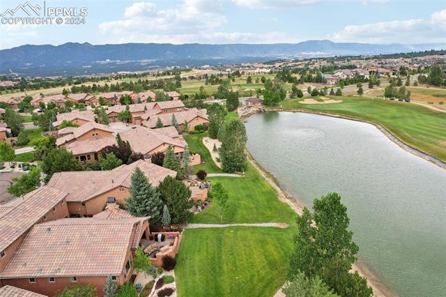 2204 Rocking Horse Court Colorado Springs, CO 80921 - Photo 50 of 50 Birds eye view of property with a water and mountain view