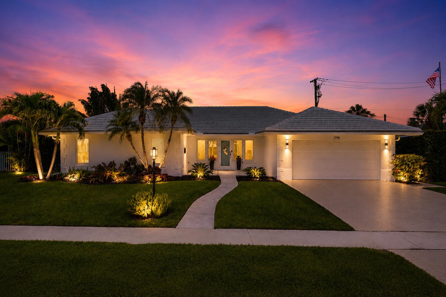 1298 Walnut Terrace Boca Raton, FL 33486 - Photo 39 of 41 exterior twilight